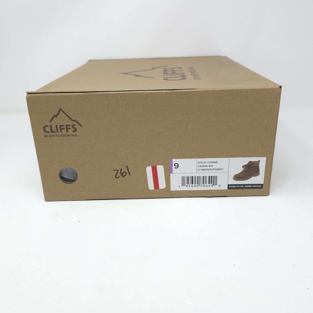 CLIFFS BY WHITE MOUNTAIN Connie Cushioned Lace Up City Hiker Ankle Boot Brown 9M - Picture 7 of 7